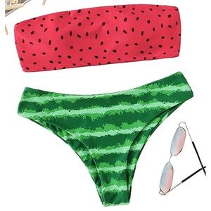 🌸 Watermelon bandeau bikini